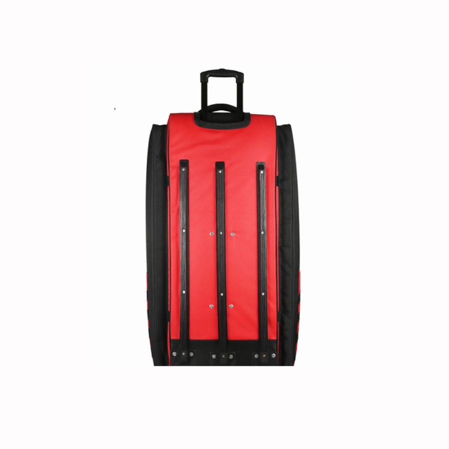 hammer red and black trolley kitbag with wheels Back side