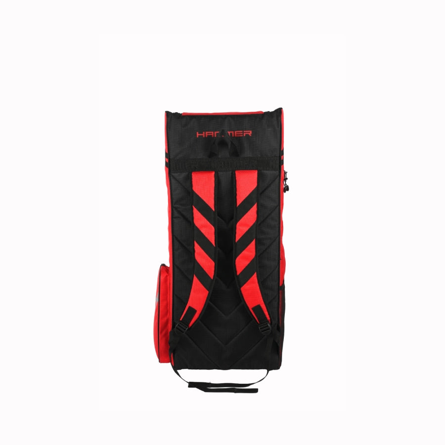 kitbag with backstraps red and black color