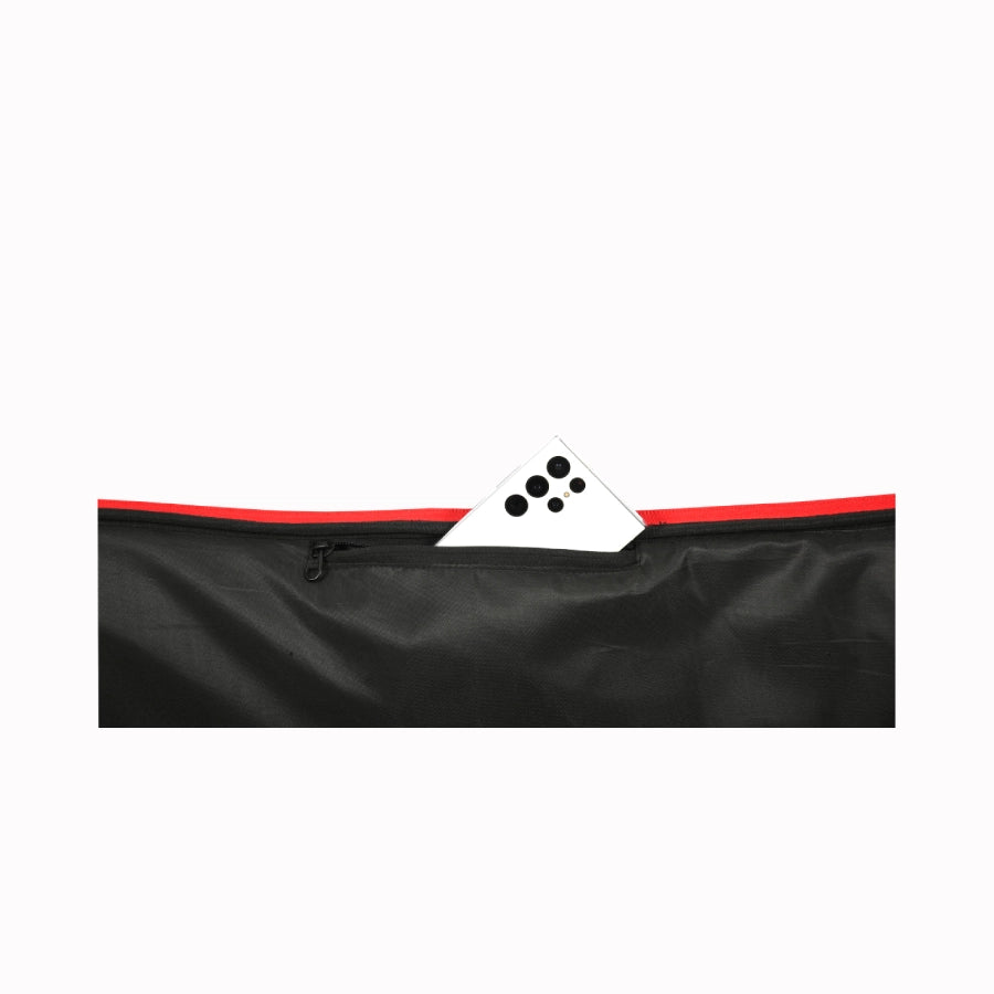 hammer red and black trolley kitbag phone compartment